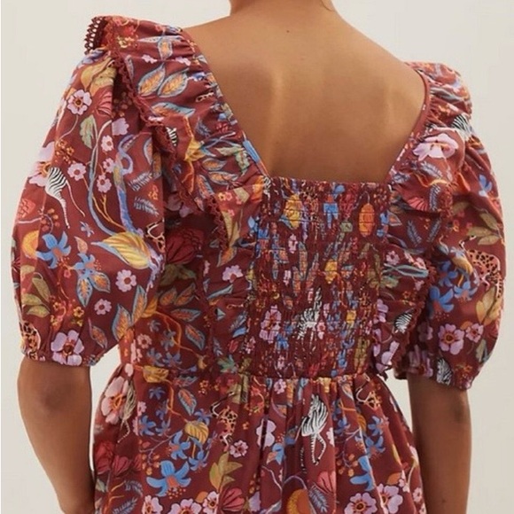 Maeve Red and Purple Patterned Blouse - Picture 2 of 11